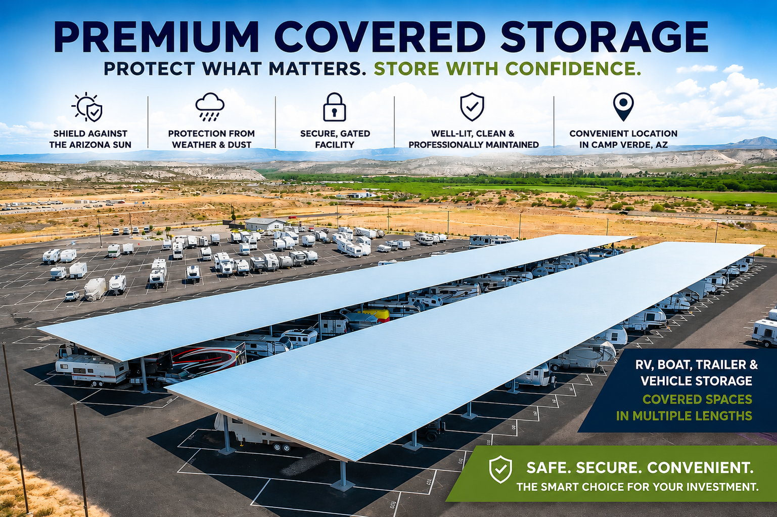 Covered RV Storage in Camp Verde Arizona Covered RV Storage in Camp Verde Arizona